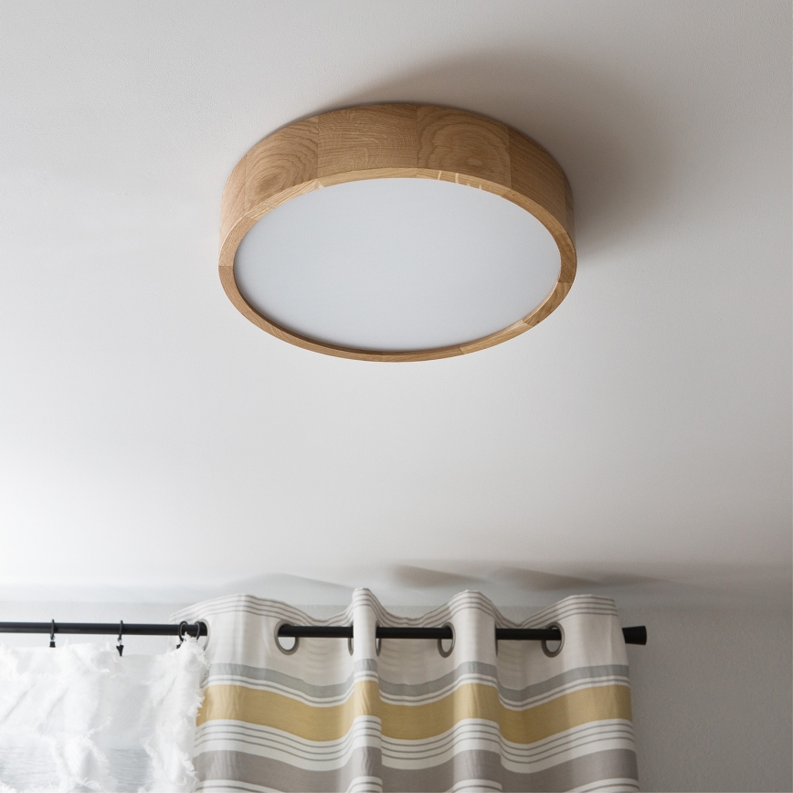 Brilagi - LED stropné svietidlo CARVALHO 2xE27/15W/230V dub, priemer 37,5 cm