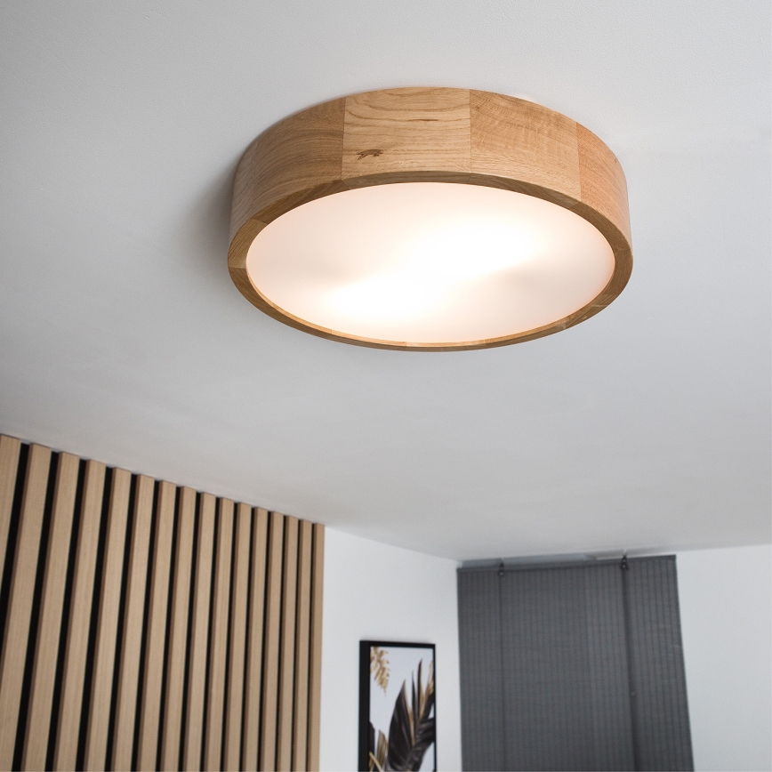 Brilagi - LED stropné svietidlo CARVALHO 2xE27/15W/230V dub, priemer 37,5 cm