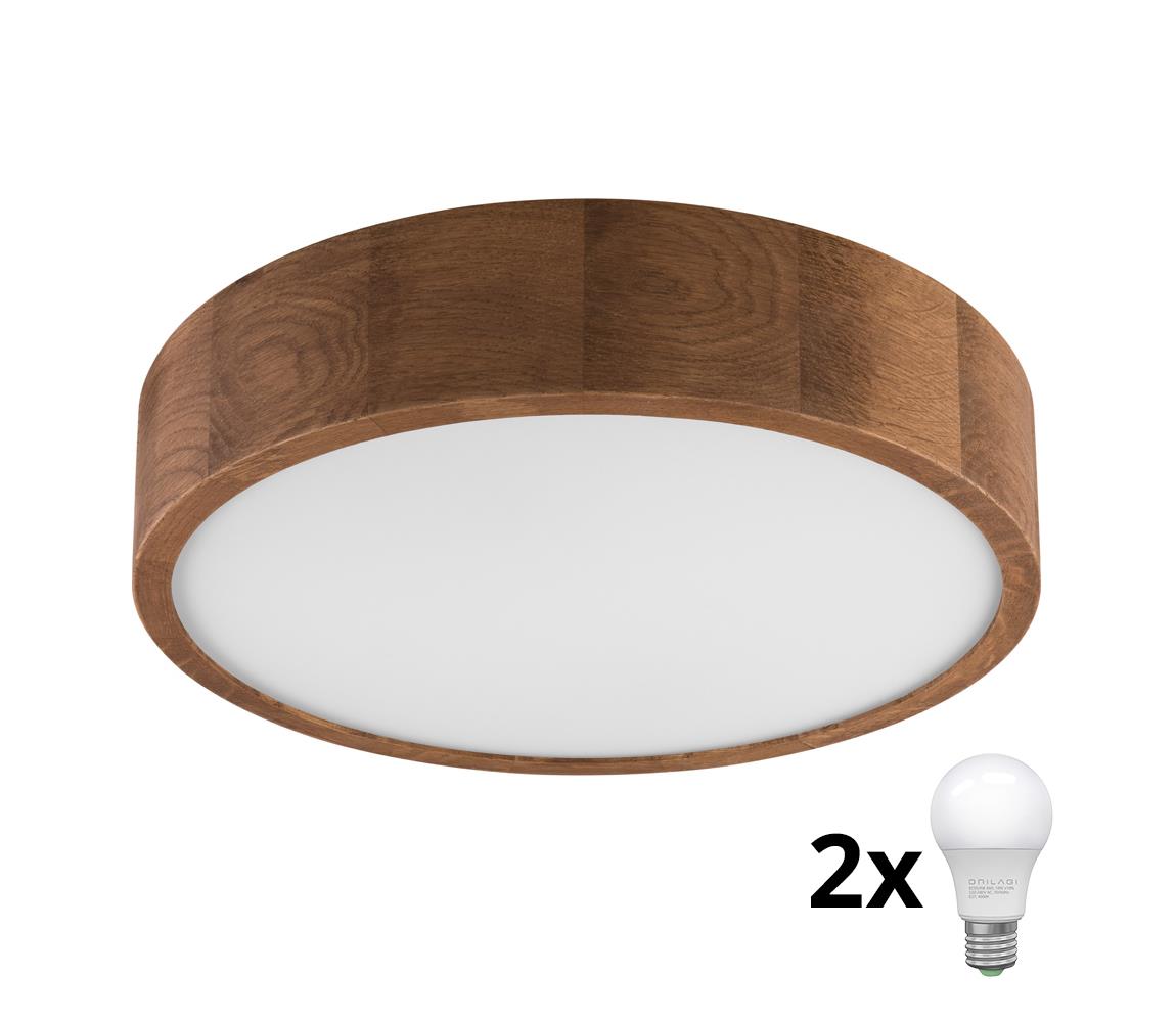 Brilagi Brilagi - LED Stropné svietidlo CARVALHO 2xE27/60W/230V dub pr. 37 cm