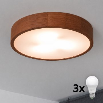 Brilagi - LED stropné svietidlo CARVALHO 3xE27/45W/230V dub/čerešňa priemer 47 cm
