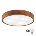 Brilagi - LED Stropné svietidlo CARVALHO 4xE27/60W/230V dub čerešňa pr. 57,5 cm