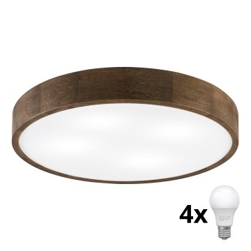 Brilagi - LED Stropné svietidlo CARVALHO 4xE27/60W/230V dub orech pr. 57,5 cm