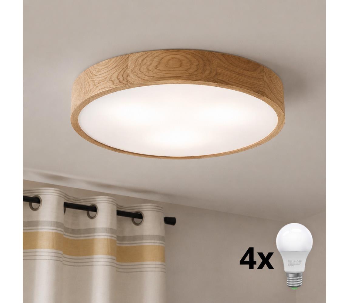 Brilagi - LED stropné svietidlo CARVALHO 4xE27/60W/230V dub, priemer 57,5 cm 8590828002130