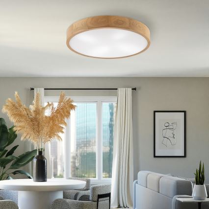 Brilagi - LED stropné svietidlo CARVALHO 4xE27/60W/230V dub, priemer 57,5 cm