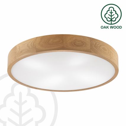 Brilagi - LED stropné svietidlo CARVALHO 4xE27/60W/230V dub, priemer 57,5 cm
