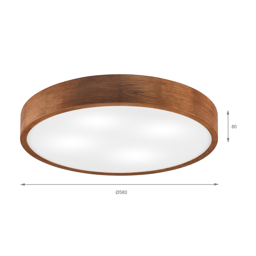 Brilagi - LED Stropné svietidlo CARVALHO 4xE27/60W/230V dub třešeň pr. 57,5 cm