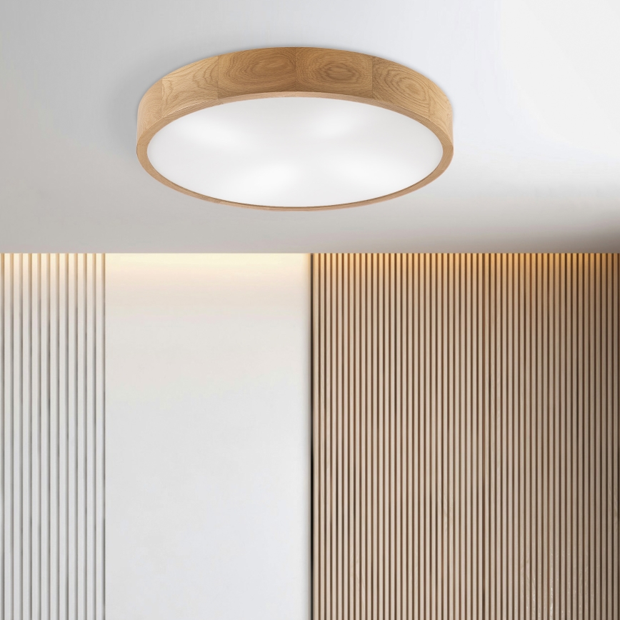 Brilagi - LED Stropné svietidlo CARVALHO 4xE27/60W/230V dub ø 57,5 cm