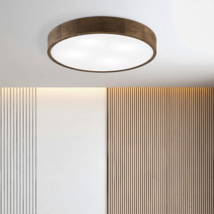 Brilagi - LED Stropné svietidlo CARVALHO 4xE27/60W/230V orech Ø 57,5 cm