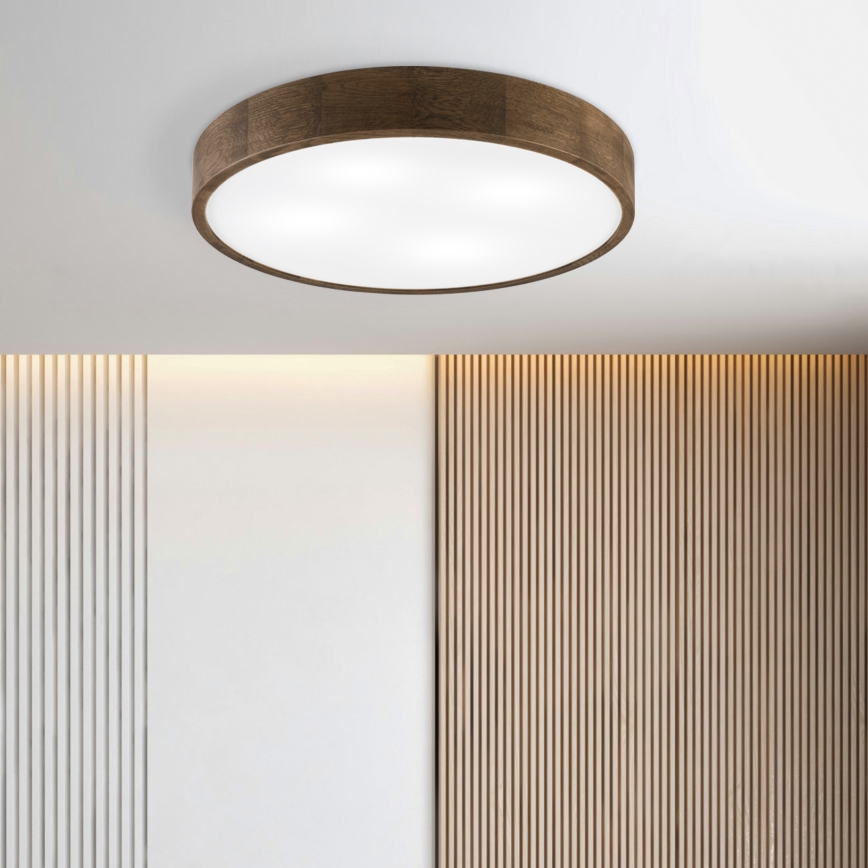 Brilagi - LED Stropné svietidlo CARVALHO 4xE27/60W/230V orech Ø 57,5 cm
