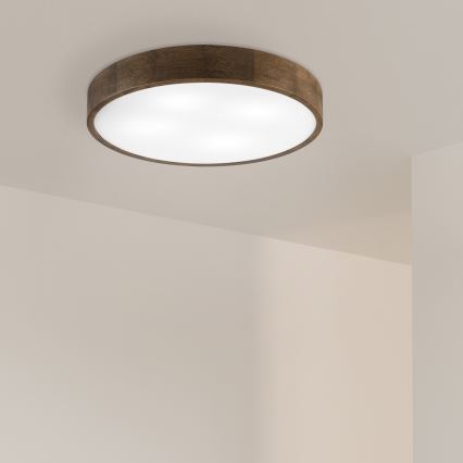 Brilagi - LED Stropné svietidlo CARVALHO 4xE27/60W/230V orech Ø 57,5 cm
