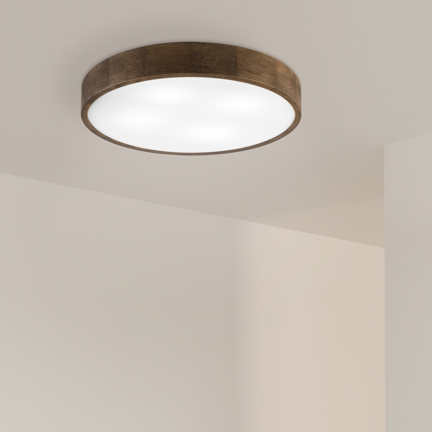 Brilagi - LED Stropné svietidlo CARVALHO 4xE27/60W/230V orech Ø 57,5 cm