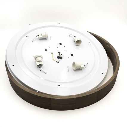 Brilagi - LED Stropné svietidlo CARVALHO 4xE27/60W/230V orech Ø 57,5 cm