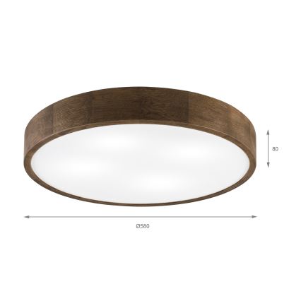 Brilagi - LED Stropné svietidlo CARVALHO 4xE27/60W/230V orech Ø 57,5 cm
