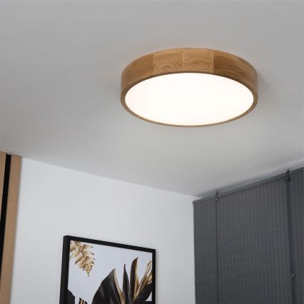 Brilagi - LED stropné svietidlo CARVALHO LED/36W/230V, dubové, pr. 47,5 cm