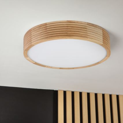 Brilagi - LED stropné svietidlo CARVALHO MODERN 2xE27/60W/230V priemer 37,5 cm dub
