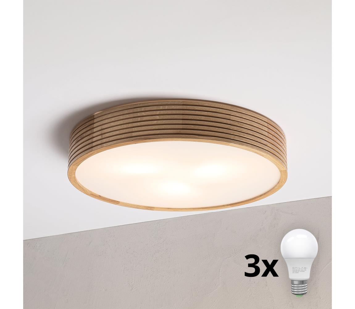 Brilagi - LED stropné svietidlo CARVALHO MODERN 3xE27/60W/230V pr. 47,5 cm dub 8590828039358