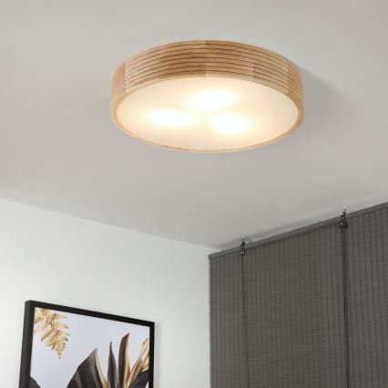 Brilagi - LED stropné svietidlo CARVALHO MODERN 3xE27/60W/230V pr. 47,5 cm dub
