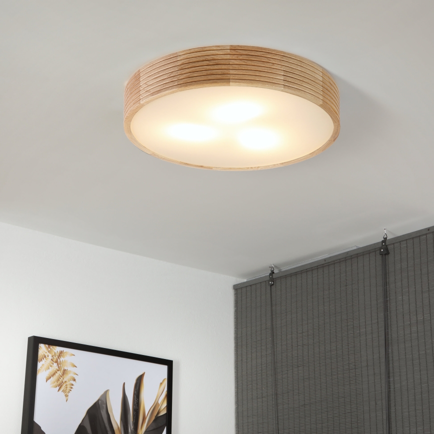 Brilagi - LED stropné svietidlo CARVALHO MODERN 3xE27/60W/230V pr. 47,5 cm dub
