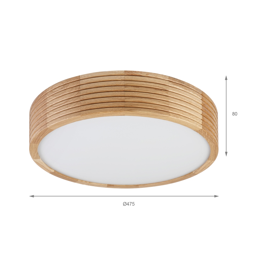 Brilagi - LED stropné svietidlo CARVALHO MODERN 3xE27/60W/230V pr. 47,5 cm dub
