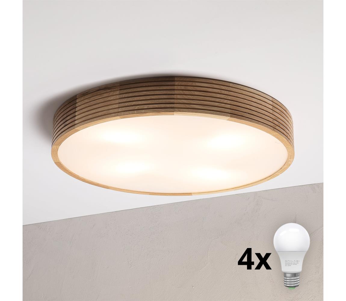 Brilagi - LED Stropné svietidlo CARVALHO MODERN 4xE27/60W/230V dub pr. 57,5 cm 8590828039396