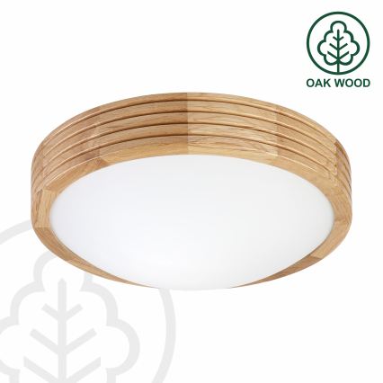 Brilagi - LED stropné svietidlo CARVALHO MODERN SLIM 1xE27/60W/230V pr. 27,5 cm dub