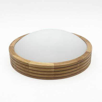 Brilagi - LED stropné svietidlo CARVALHO MODERN SLIM 1xE27/60W/230V pr. 27,5 cm dub