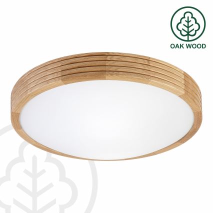 Brilagi - LED stropné svietidlo CARVALHO MODERN SLIM 2xE27/60W/230V pr. 37,5 cm dub