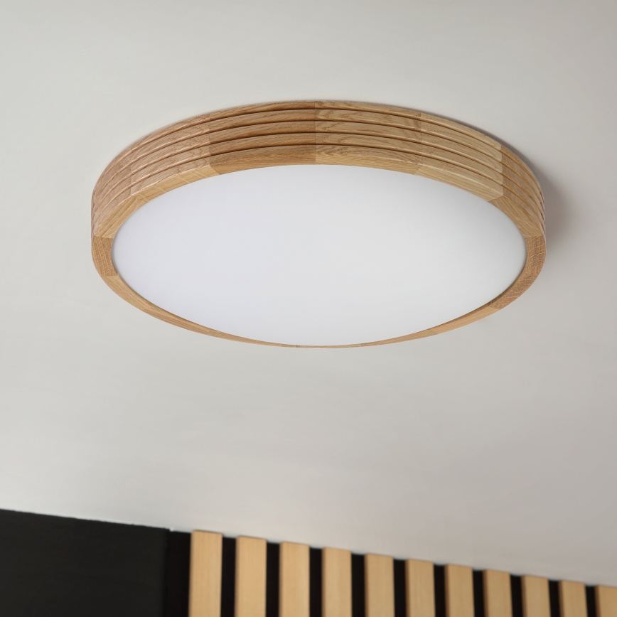 Brilagi - LED stropné svietidlo CARVALHO MODERN SLIM 2xE27/60W/230V pr. 37,5 cm dub