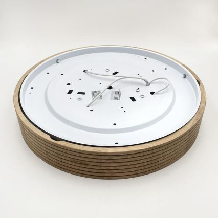 Brilagi - LED stropné svietidlo CARVALHO MODERN SLIM 3xE27/60W/230V priemer 47,5 cm dub