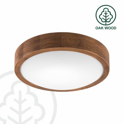 Brilagi - LED stropné svietidlo CARVALHO SLIM 1xE27/15W/230V dub/čerešňa priemer 27 cm