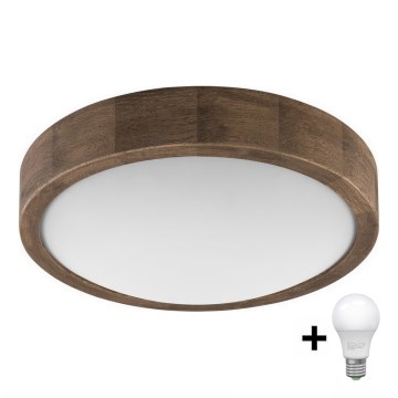 Brilagi - LED Stropné svietidlo CARVALHO SLIM 1xE27/60W/230V dub pr. 27 cm