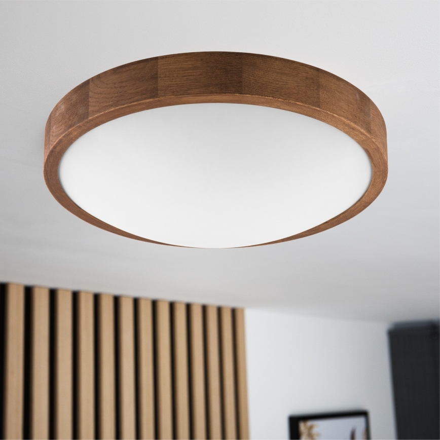 Brilagi - LED stropné svietidlo CARVALHO SLIM 2xE27/15W/230V dub čerešňa pr. 37 cm
