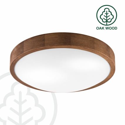 Brilagi - LED stropné svietidlo CARVALHO SLIM 2xE27/15W/230V dub čerešňa pr. 37 cm