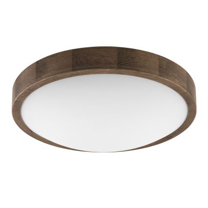 Brilagi - LED stropné svietidlo CARVALHO SLIM 2xE27/15W/230V, dub/orech, priemer 37 cm