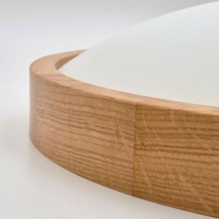 Brilagi - LED stropné svietidlo CARVALHO SLIM 2xE27/15W/230V dub, priemer 37 cm