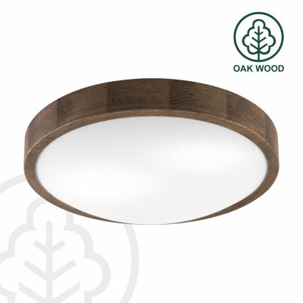 Brilagi - LED Stropné svietidlo CARVALHO SLIM 2xE27/60W/230V dub orech pr. 37 cm