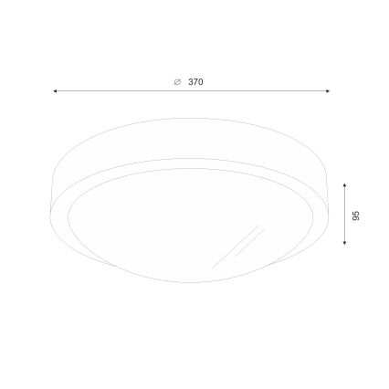 Brilagi - LED Stropné svietidlo CARVALHO SLIM 2xE27/60W/230V dub orech pr. 37 cm
