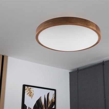 Brilagi - LED Stropné svietidlo CARVALHO SLIM 3xE27/15W/230V dub čerešňa pr. 47 cm