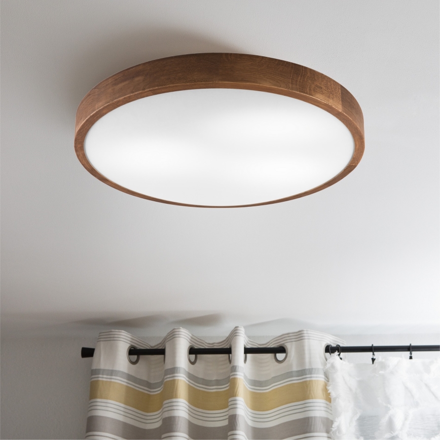 Brilagi - LED Stropné svietidlo CARVALHO SLIM 3xE27/15W/230V dub čerešňa pr. 47 cm
