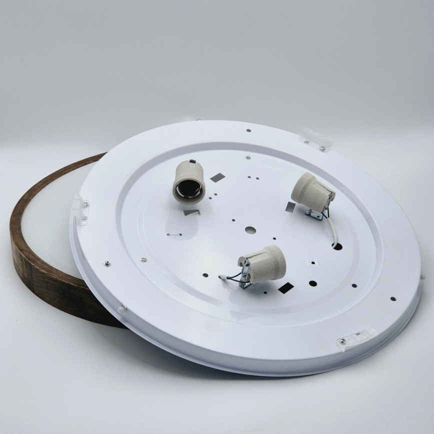 Brilagi - LED stropné svietidlo CARVALHO SLIM 3xE27/15W/230V dub/orech priem. 47 cm