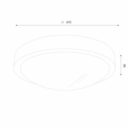 Brilagi - LED stropné svietidlo CARVALHO SLIM 3xE27/15W/230V dub/orech priem. 47 cm