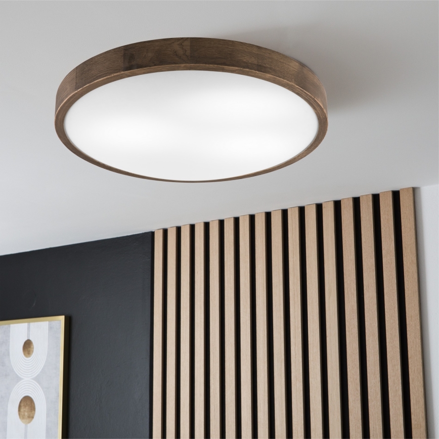 Brilagi - LED Stropné svietidlo CARVALHO SLIM 3xE27/60W/230V dub pr. 47 cm