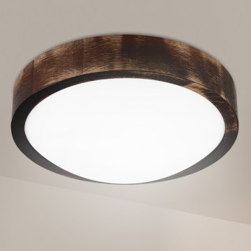 Brilagi - LED stropné svietidlo CARVALHO SLIM SMOKEY LED/20W/230V dub pr. 27,5 cm