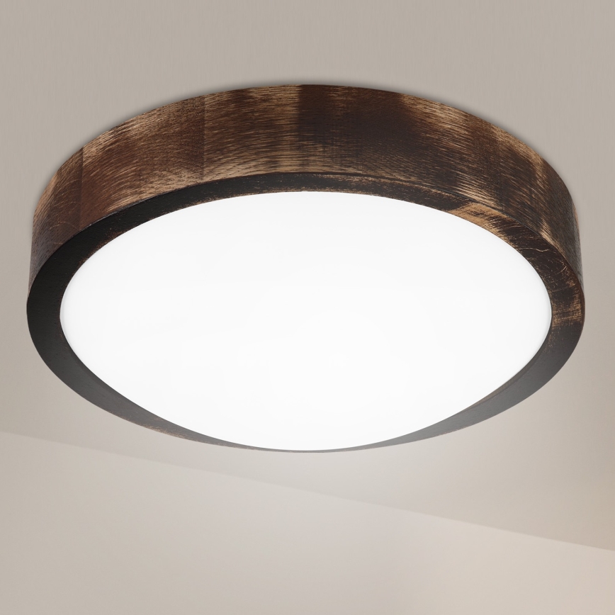 Brilagi - LED stropné svietidlo CARVALHO SLIM SMOKEY LED/20W/230V dub pr. 27,5 cm