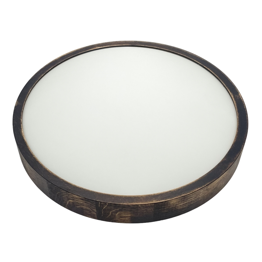 Brilagi - LED stropné svietidlo CARVALHO SLIM SMOKEY LED/36W/230V dub, priemer 37,5 cm