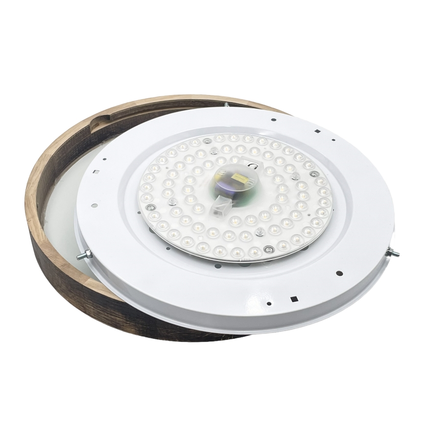 Brilagi - LED stropné svietidlo CARVALHO SLIM SMOKEY LED/36W/230V dub, priemer 37,5 cm
