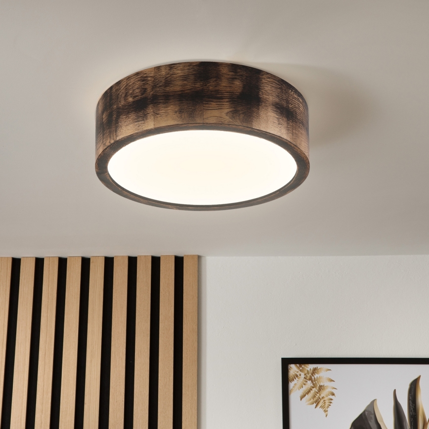 Brilagi - LED Stropné svietidlo CARVALHO SMOKEY LED/20W/230V dub pr. 27,5 cm