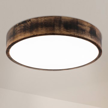 Brilagi - LED stropné svietidlo CARVALHO SMOKEY LED/36W/230V dub priemer 47,5 cm