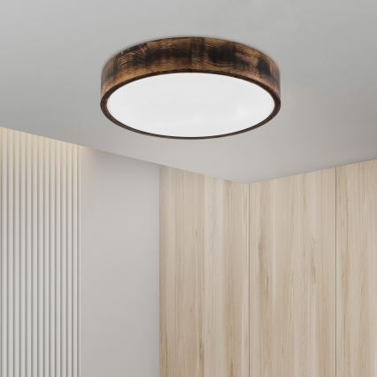 Brilagi - LED stropné svietidlo CARVALHO SMOKEY LED/36W/230V dub priemer 47,5 cm