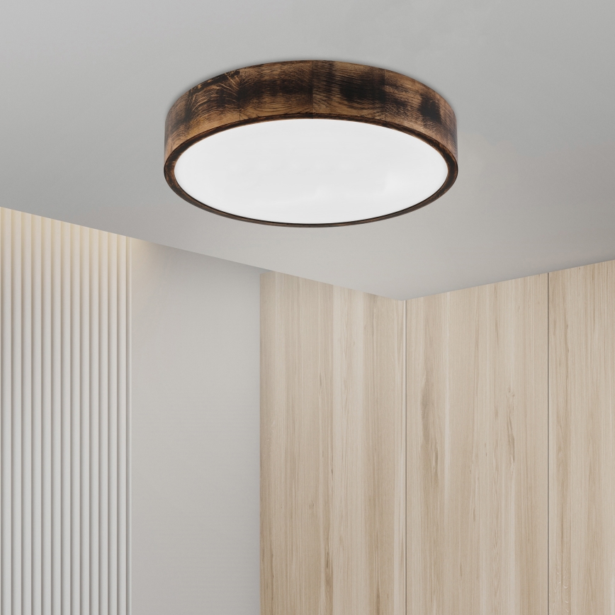 Brilagi - LED stropné svietidlo CARVALHO SMOKEY LED/36W/230V dub priemer 47,5 cm
